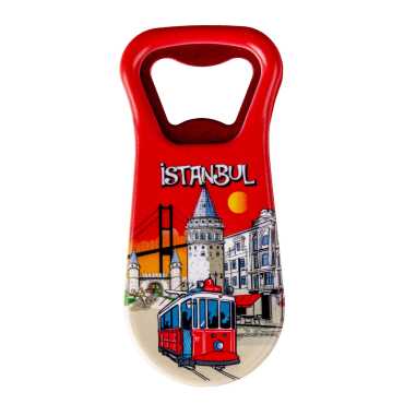 Toptan İstanbul Temalı Uv Baskılı Açacak Magnet 95x43 mm - 19