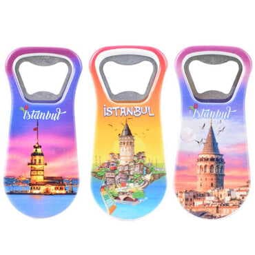 Toptan İstanbul Temalı Uv Baskılı Açacak Magnet 95x43 mm - 38