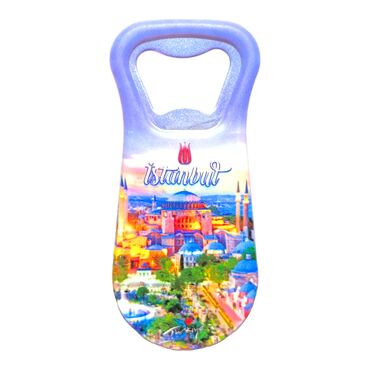 Toptan İstanbul Temalı Uv Baskılı Açacak Magnet 95x43 mm - 34