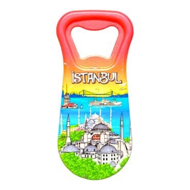 Toptan İstanbul Temalı Uv Baskılı Açacak Magnet 95x43 mm - 36