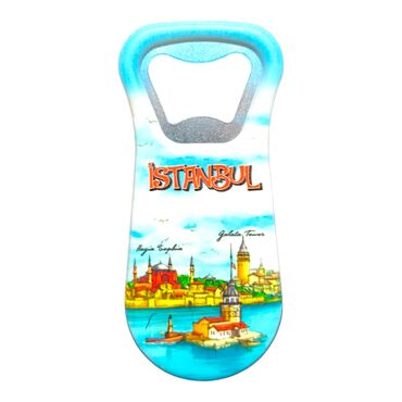 Toptan İstanbul Temalı Uv Baskılı Açacak Magnet 95x43 mm - 37