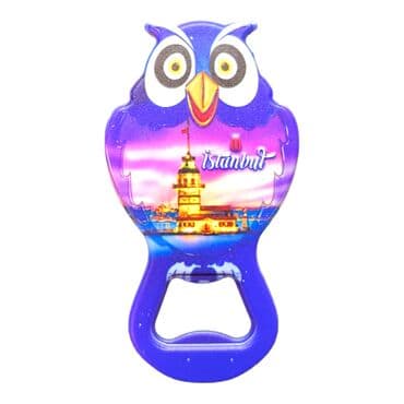 Istanbul Themed Uv Printed Owl Bottle Opener - 21