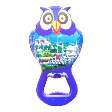 Istanbul Themed Uv Printed Owl Bottle Opener - 22