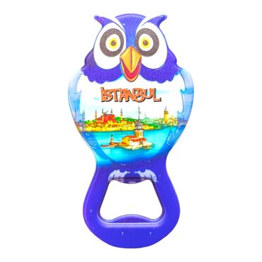 Istanbul Themed Uv Printed Owl Bottle Opener - 25