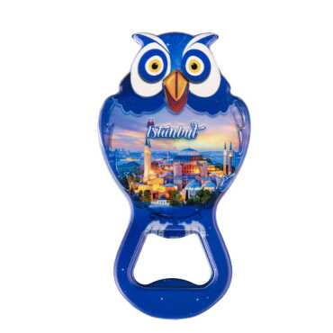 Istanbul Themed Uv Printed Owl Bottle Opener - 7