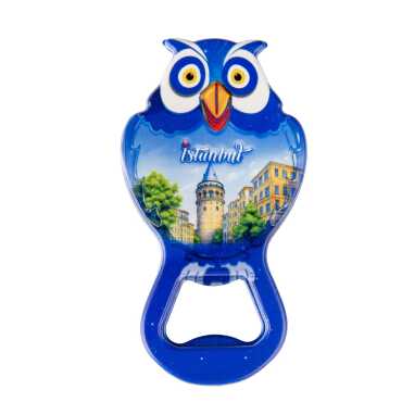 Istanbul Themed Uv Printed Owl Bottle Opener - 10