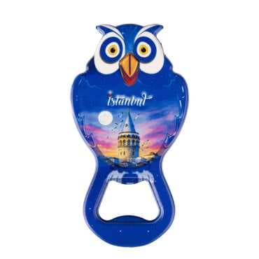 Istanbul Themed Uv Printed Owl Bottle Opener