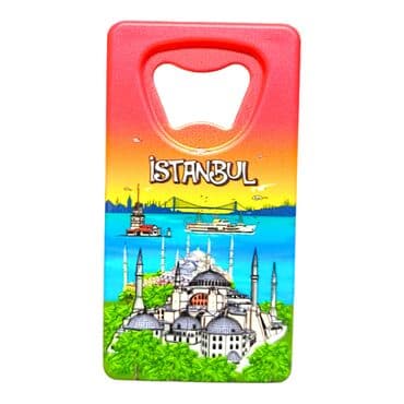 Istanbul Themed Uv Printed Rectangle Bottle Opener - 29
