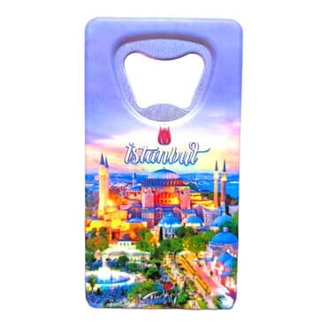 Istanbul Themed Uv Printed Rectangle Bottle Opener - 31