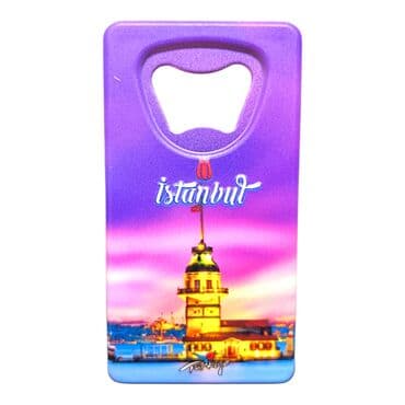 Istanbul Themed Uv Printed Rectangle Bottle Opener - 33