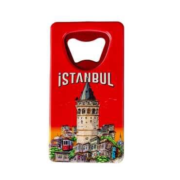 Istanbul Themed Uv Printed Rectangle Bottle Opener - 25