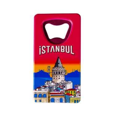 Istanbul Themed Uv Printed Rectangle Bottle Opener - 23