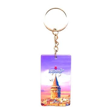 Toptan İstanbul Temalı Uv Baskılı Dikdörtgen Anahtarlık 31x106 mm - 9