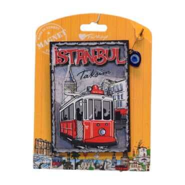 Istanbul Themed Wooden UV Printed Custom Backing Carded Fridge Magnet