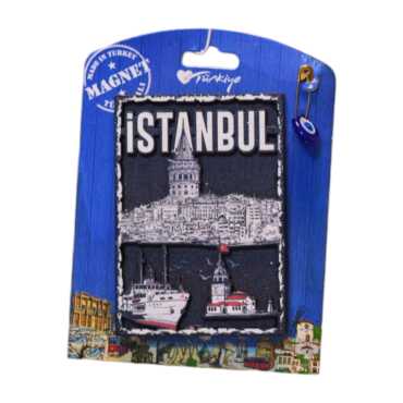 Istanbul Themed Wooden UV Printed Custom Backing Carded Fridge Magnet - 9