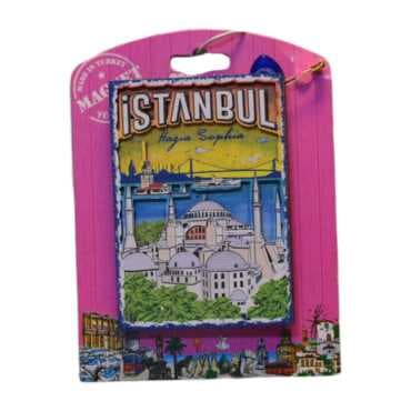 Istanbul Themed Wooden UV Printed Custom Backing Carded Fridge Magnet - 5