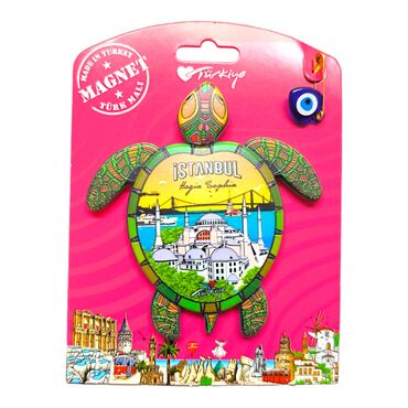 Istanbul Themed Plastic Base UV Printed Custom Backing Carded Fridge Magnet - 15