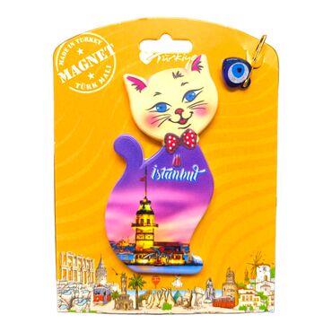 Istanbul Themed Plastic Base UV Printed Custom Backing Carded Fridge Magnet - 16
