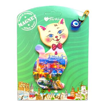 Istanbul Themed Plastic Base UV Printed Custom Backing Carded Fridge Magnet - 19