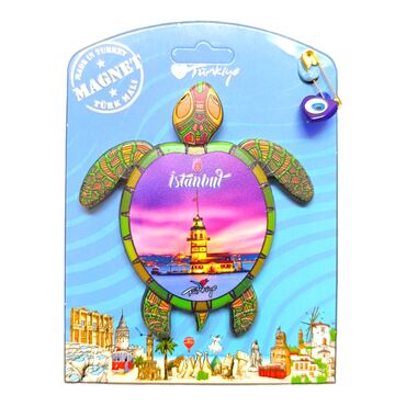 Istanbul Themed Plastic Base UV Printed Custom Backing Carded Fridge Magnet - 20