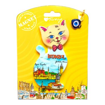 Istanbul Themed Plastic Base UV Printed Custom Backing Carded Fridge Magnet - 28