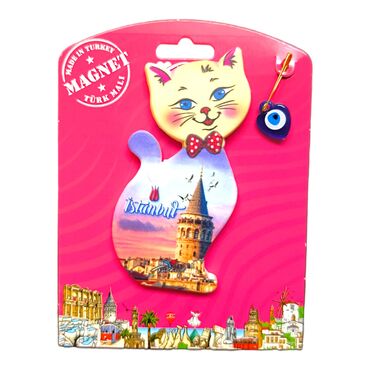 Istanbul Themed Plastic Base UV Printed Custom Backing Carded Fridge Magnet - 37