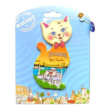 Istanbul Themed Plastic Base UV Printed Custom Backing Carded Fridge Magnet - 46
