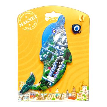 Istanbul Themed Plastic Base UV Printed Custom Backing Carded Fridge Magnet - 50