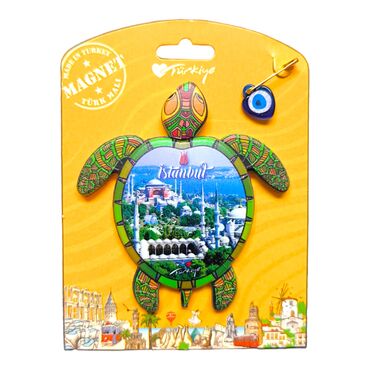 Istanbul Themed Plastic Base UV Printed Custom Backing Carded Fridge Magnet - 62