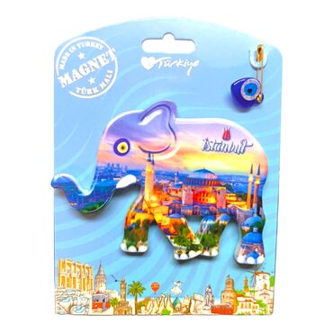 Istanbul Themed Plastic Base UV Printed Custom Backing Carded Fridge Magnet - 65