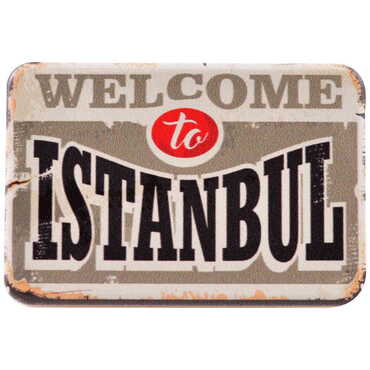 Istanbul Themed Customised UV Printed Plastic Base Rectangle Fridge Magnet 80x50 mm - 27