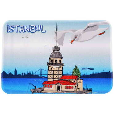 Istanbul Themed Customised UV Printed Plastic Base Rectangle Fridge Magnet 80x50 mm - 18