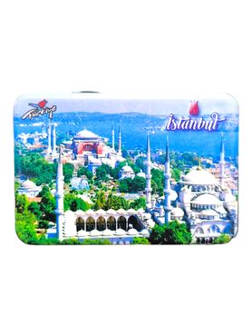 Istanbul Themed Customised UV Printed Plastic Base Rectangle Fridge Magnet 80x50 mm - 19