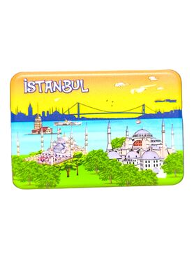 Istanbul Themed Customised UV Printed Plastic Base Rectangle Fridge Magnet 80x50 mm - 21