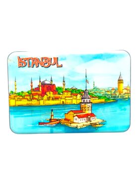 Istanbul Themed Customised UV Printed Plastic Base Rectangle Fridge Magnet 80x50 mm - 23