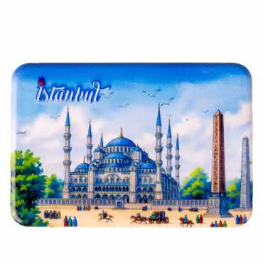 Istanbul Themed Customised UV Printed Plastic Base Rectangle Fridge Magnet 80x50 mm - 14