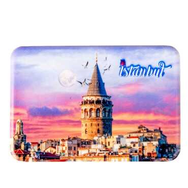 Istanbul Themed Customised UV Printed Plastic Base Rectangle Fridge Magnet 80x50 mm - 24