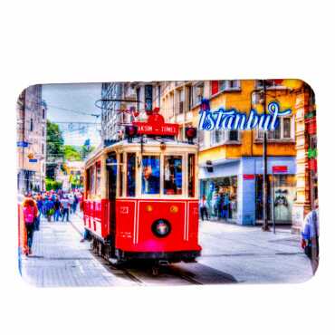 Istanbul Themed Customised UV Printed Plastic Base Rectangle Fridge Magnet 80x50 mm - 4