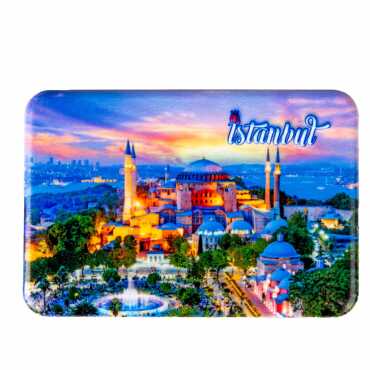 Istanbul Themed Customised UV Printed Plastic Base Rectangle Fridge Magnet 80x50 mm - 5