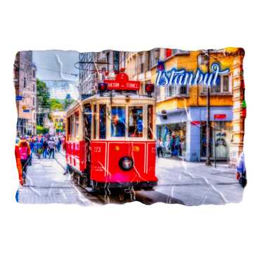 Toptan İstanbul Temalı Uv Baskılı Mozaik Magnet 80x50 mm - 13