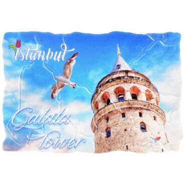 Istanbul Themed Customised UV Printed Plastic Base Mosaic Pattern Rectangle Fridge Magnet 80x50 mm - 17