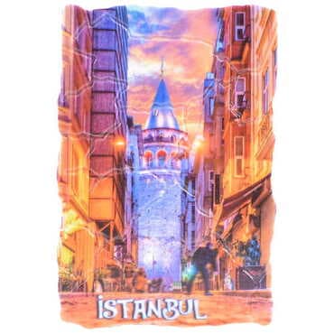 Istanbul Themed Customised UV Printed Plastic Base Mosaic Pattern Rectangle Fridge Magnet 80x50 mm - 20