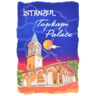 Istanbul Themed Customised UV Printed Plastic Base Mosaic Pattern Rectangle Fridge Magnet 80x50 mm - 23
