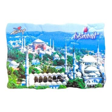 Istanbul Themed Customised UV Printed Plastic Base Mosaic Pattern Rectangle Fridge Magnet 80x50 mm - 30