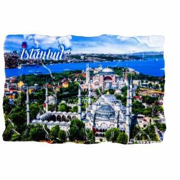 Istanbul Themed Customised UV Printed Plastic Base Mosaic Pattern Rectangle Fridge Magnet 80x50 mm - 5