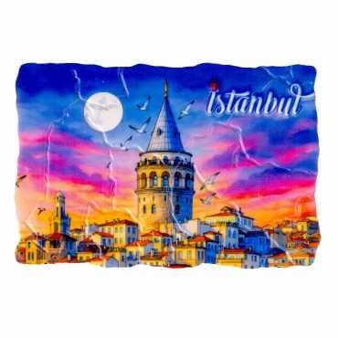 Istanbul Themed Customised UV Printed Plastic Base Mosaic Pattern Rectangle Fridge Magnet 80x50 mm - 4