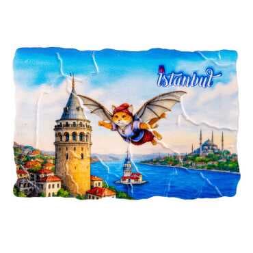 Istanbul Themed Customised UV Printed Plastic Base Mosaic Pattern Rectangle Fridge Magnet 80x50 mm - 11