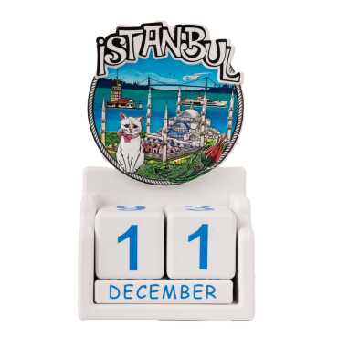 İstanbul Temalı Uv Baskılı Polyester Masa Takvimi - 3