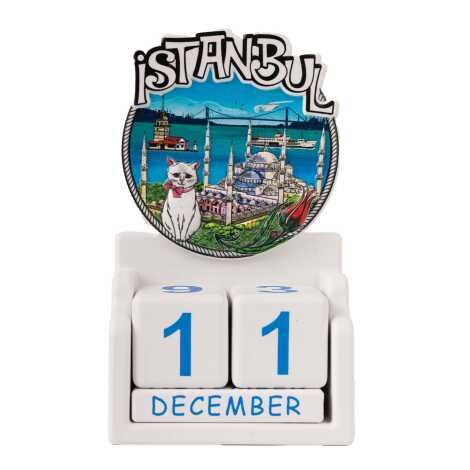 İstanbul Temalı Uv Baskılı Polyester Masa Takvimi - 3