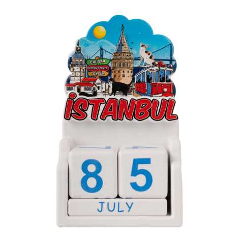İstanbul Temalı Uv Baskılı Polyester Masa Takvimi - 4